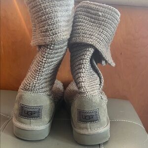 UGG Taupe Knit Boots